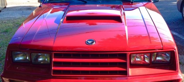 1982 Burgundy Ford Mustang Coupe