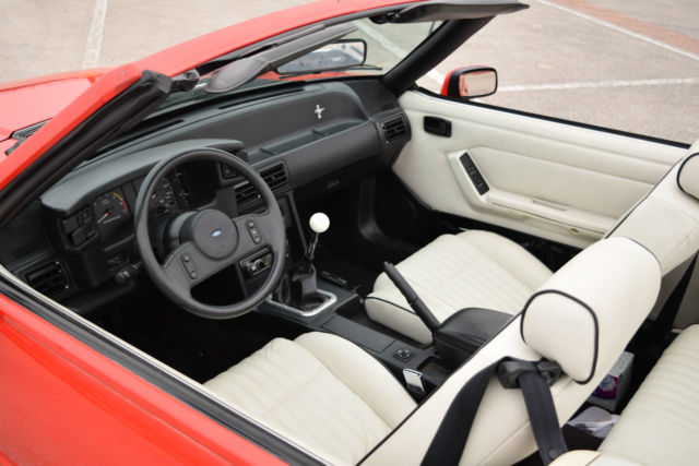 1992 Red Ford Mustang Convertible