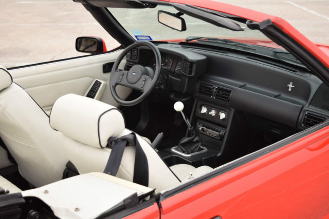 1992 Red Ford Mustang Convertible