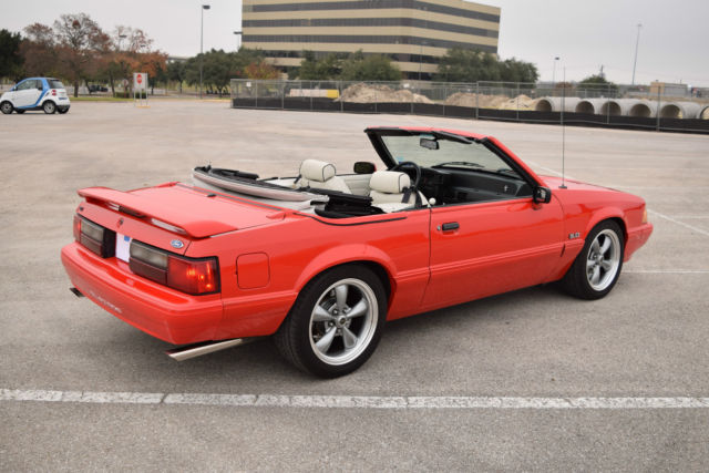 1992 Red Ford Mustang Convertible