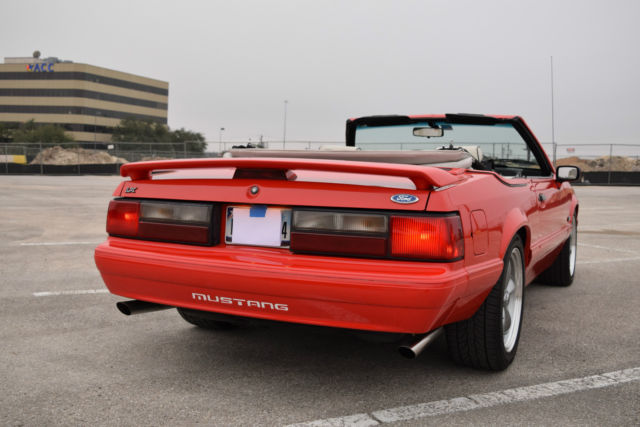1992 Red Ford Mustang Convertible