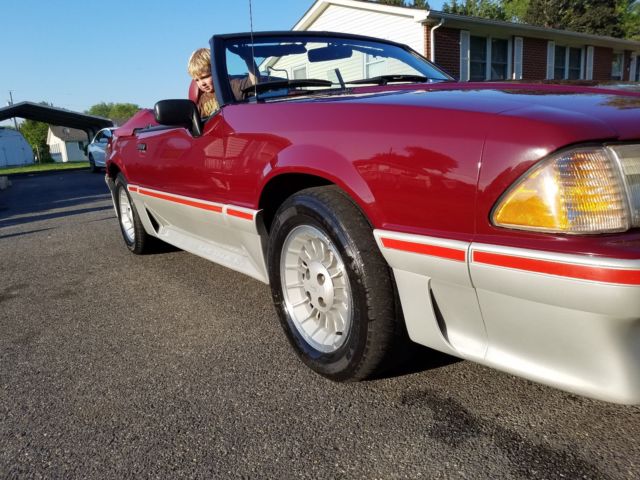 1988 Red Ford Mustang Convertible