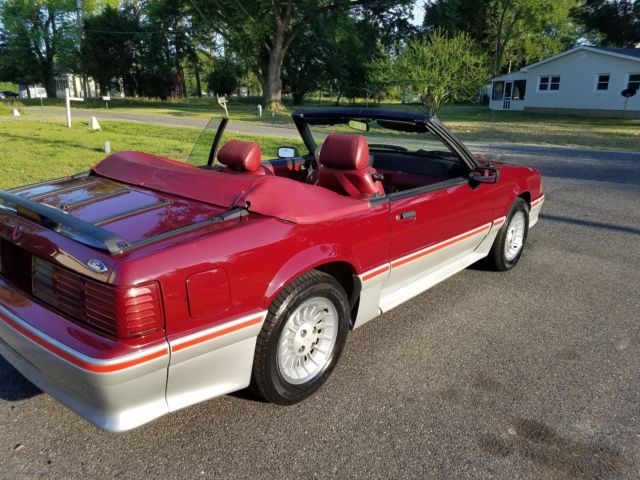 1988 Red Ford Mustang Convertible