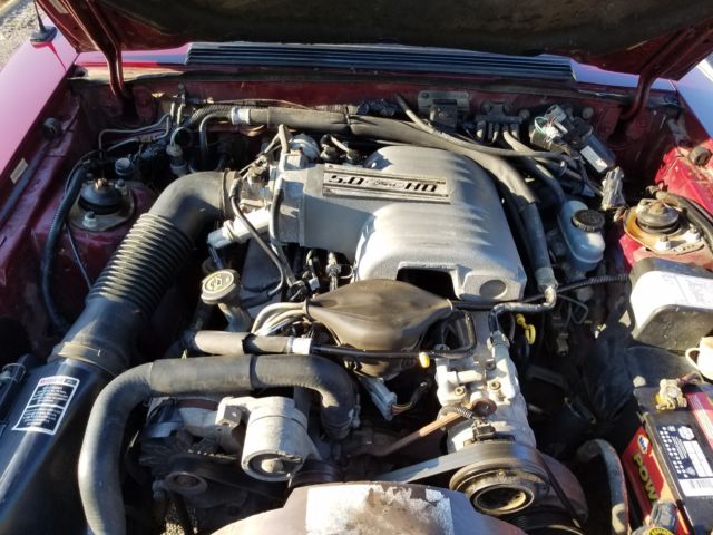 1988 Red Ford Mustang Convertible