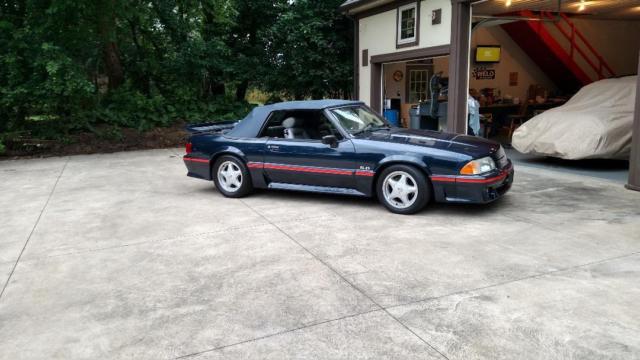 1988 Blue Ford Mustang Convertible