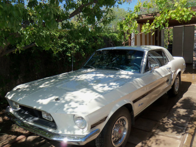 1968 White Ford Mustang Coupe