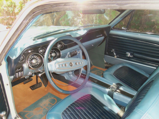 1968 White Ford Mustang Coupe