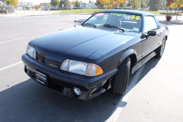 1988 Blue Ford Mustang Convertible