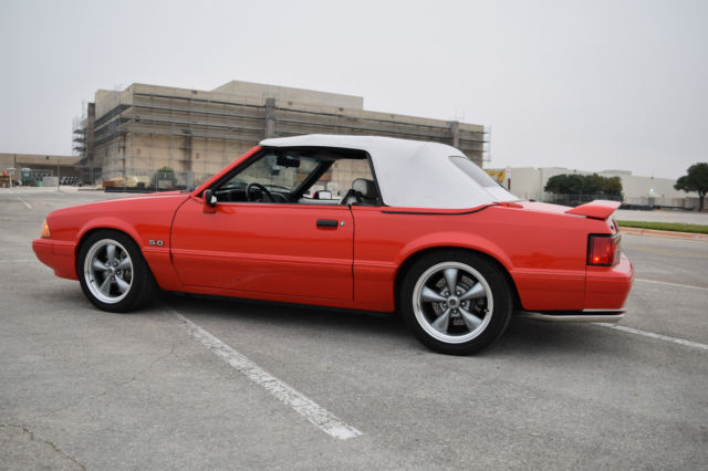 1992 Red Ford Mustang Convertible