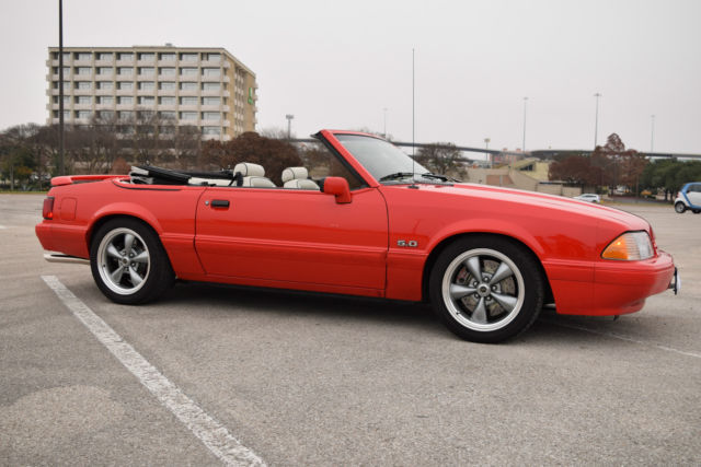 1992 Red Ford Mustang Convertible