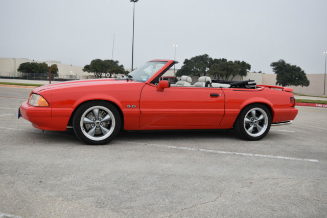 1992 Red Ford Mustang Convertible