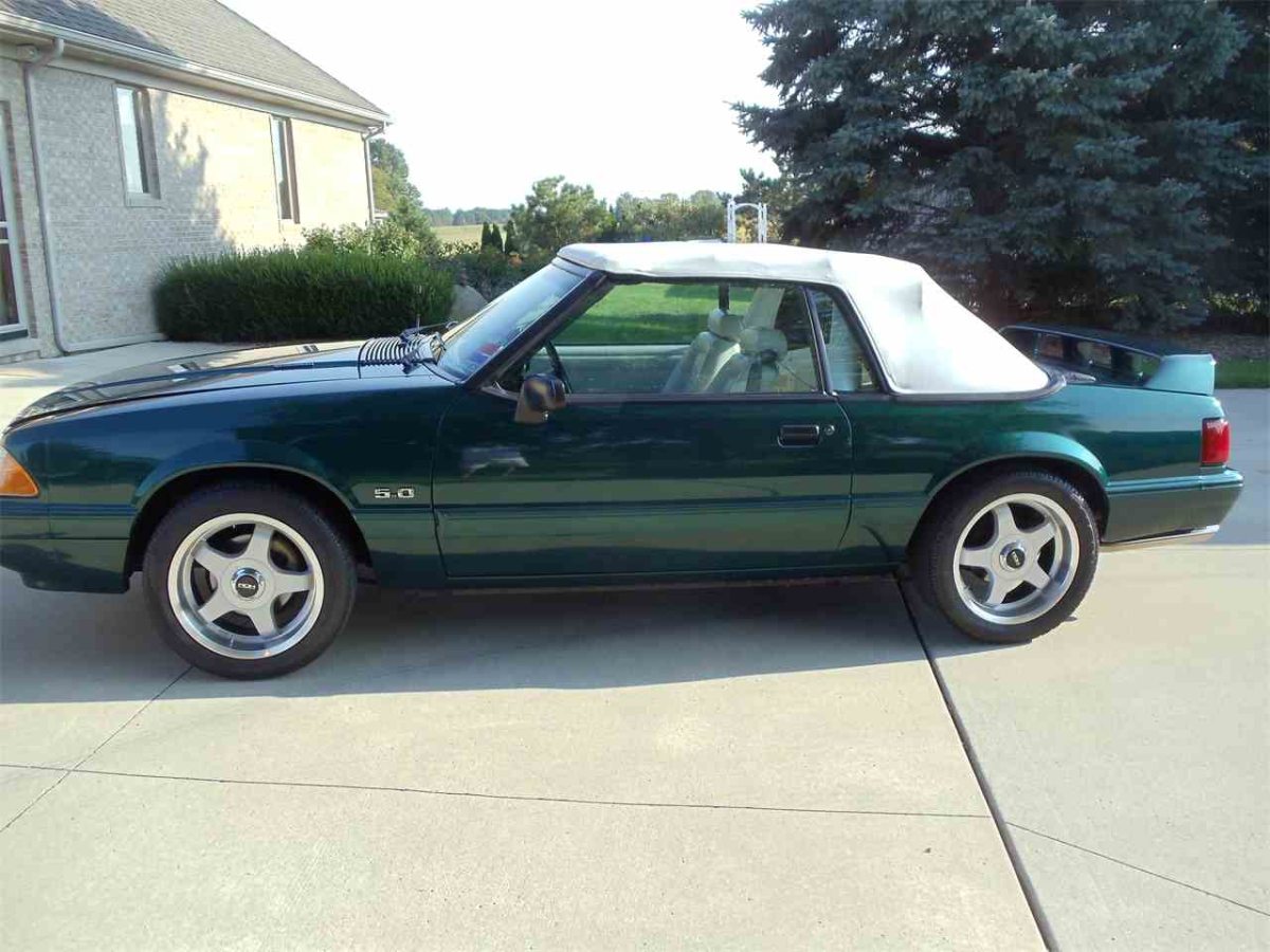 1992 Green Ford Mustang Convertible