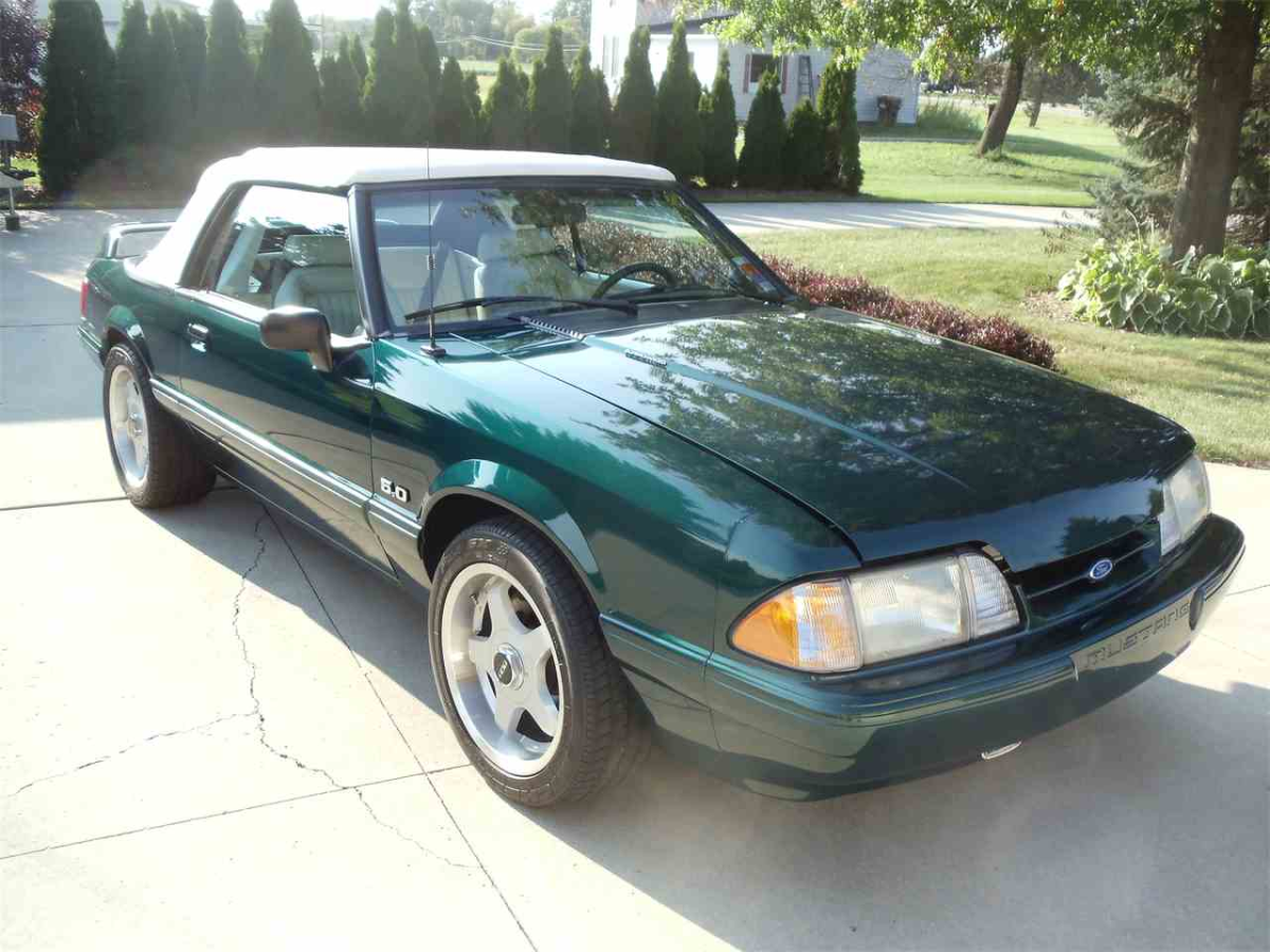 1992 Green Ford Mustang Convertible