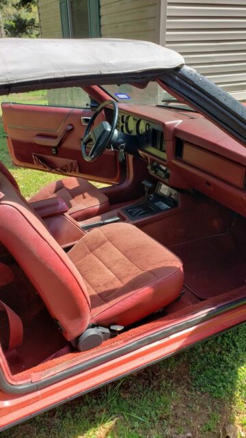 1984 Red Ford Mustang Convertible