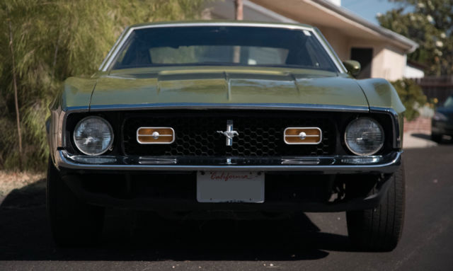 1972 green Ford Mustang Fastback