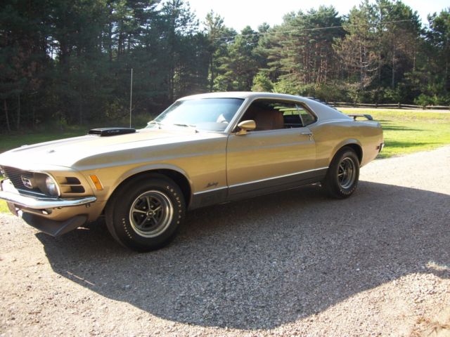 1970 Gold Ford Mustang Fastback