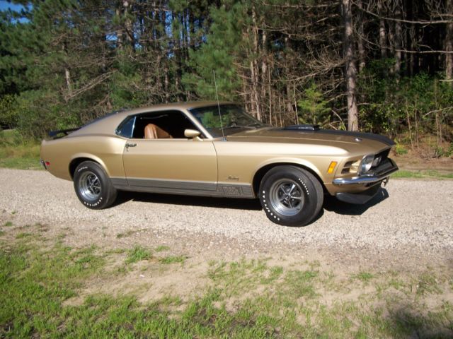 1970 Gold Ford Mustang Fastback
