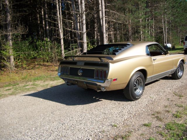 1970 Gold Ford Mustang Fastback