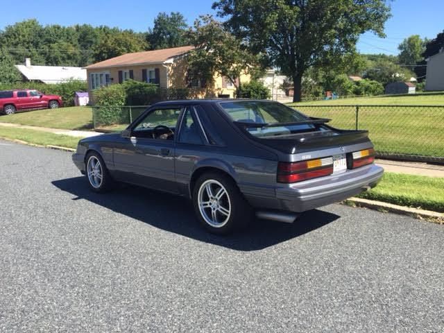 19850000 two-tone gray Ford Mustang Hatchback