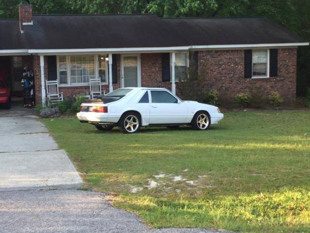 1985 White Ford Mustang Hatchback