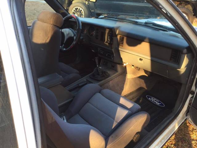 1985 White Ford Mustang Hatchback
