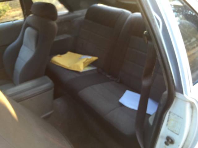 1985 White Ford Mustang Hatchback