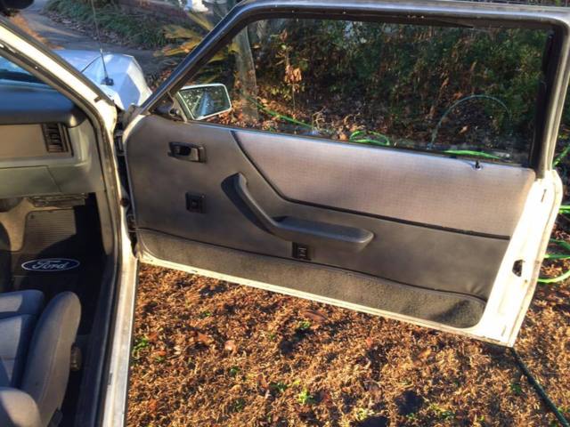 1985 White Ford Mustang Hatchback