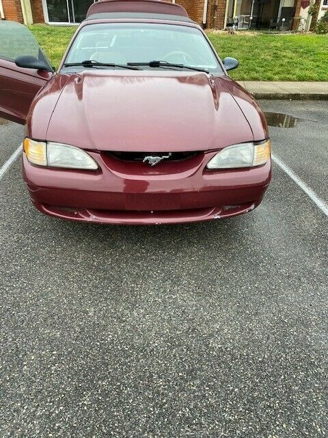 1994 Burgundy Ford Mustang Convertible