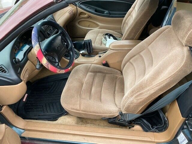 1994 Burgundy Ford Mustang Convertible