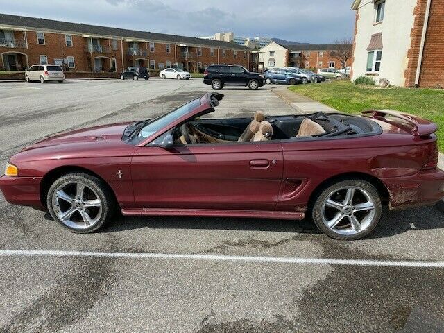 1994 Burgundy Ford Mustang Convertible