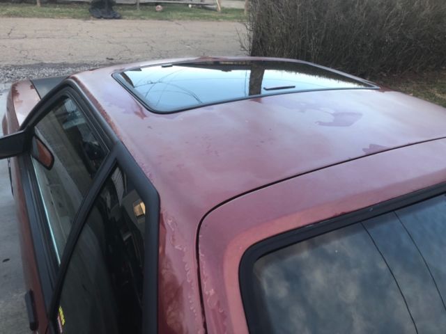 1992 Burgundy Ford Mustang