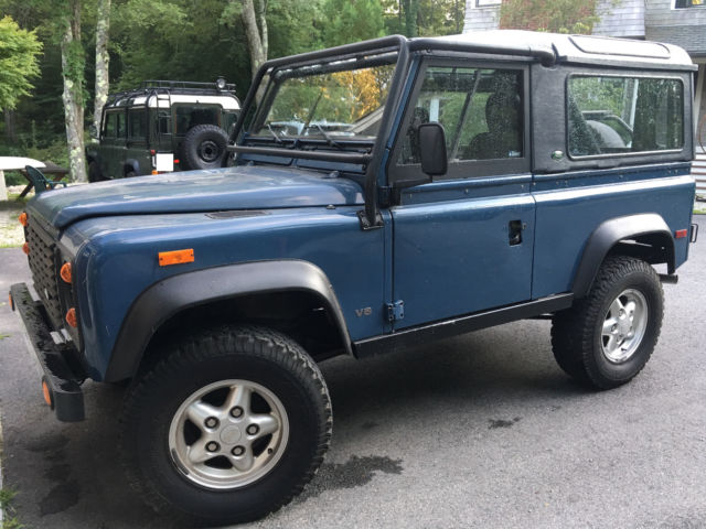 1994 Blue Land Rover Defender Convertible
