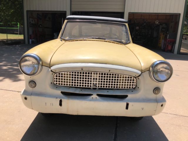 1960 yellow/white Nash Metropolitan Convertible