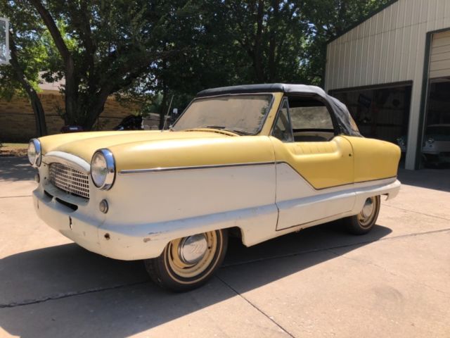 1960 yellow/white Nash Metropolitan Convertible