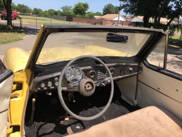 1960 yellow/white Nash Metropolitan Convertible