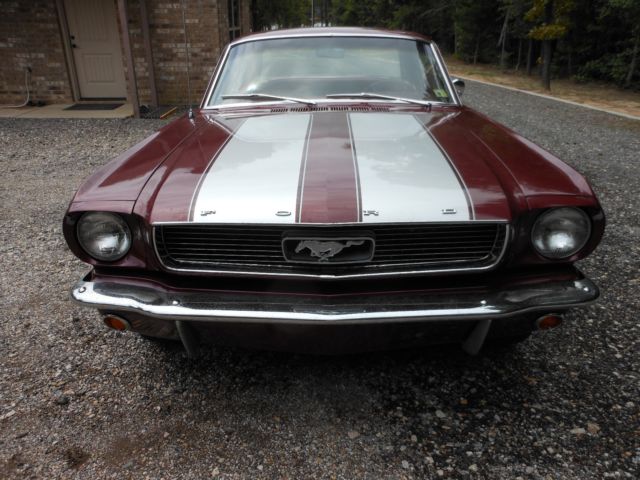 1966 Burgundy Ford Mustang Coupe