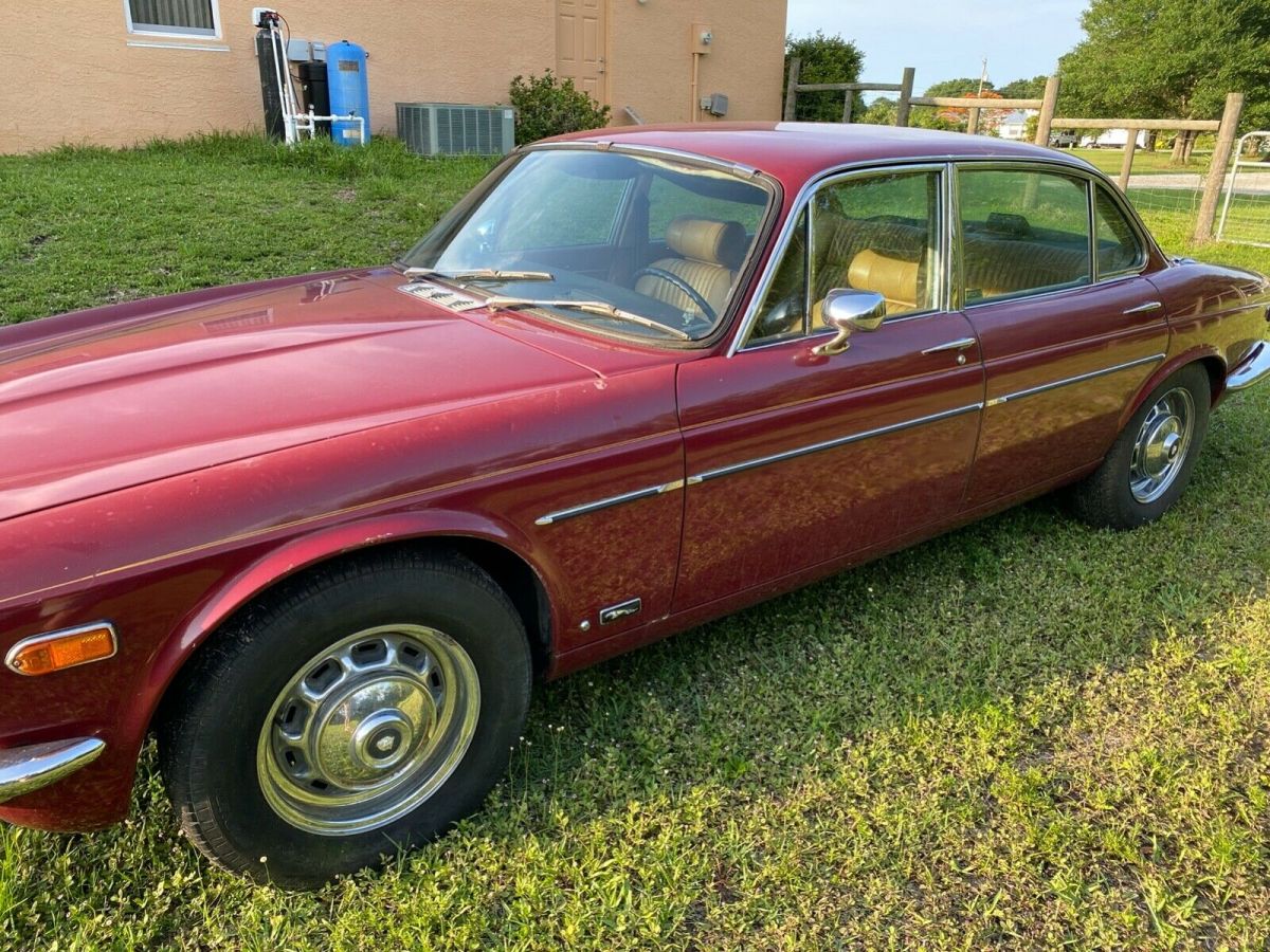 1974 Burgundy Jaguar XJ6 Sedan