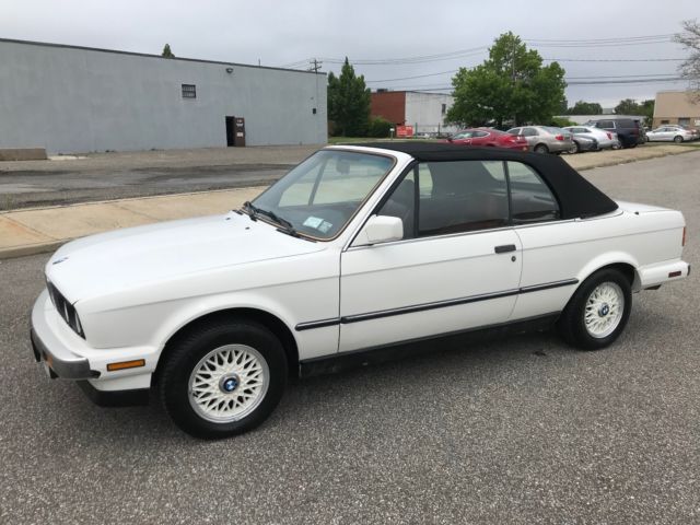 1988 White BMW 3-Series Convertible