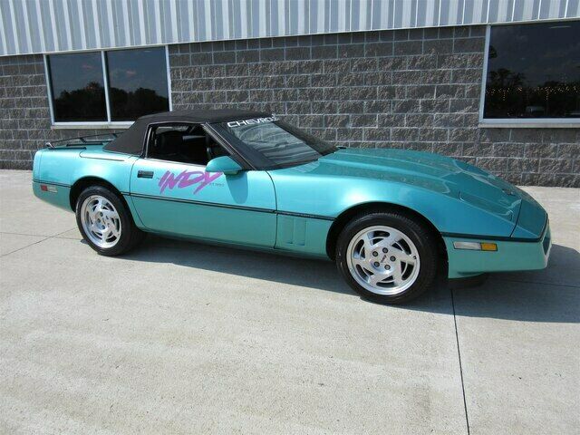 1990 Turquoise Chevrolet Corvette Convertible