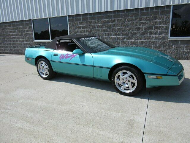 1990 Turquoise Chevrolet Corvette Convertible