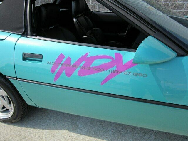 1990 Turquoise Chevrolet Corvette Convertible