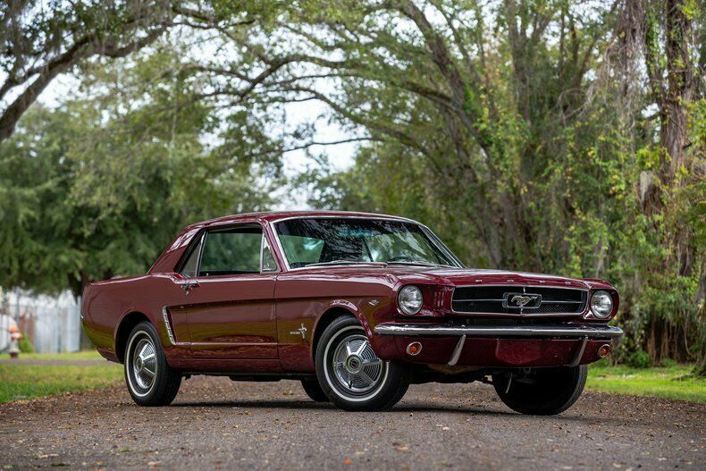 1965 Burgundy Ford Mustang Coupe