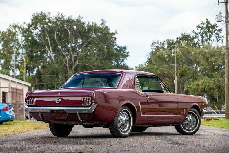 1965 Burgundy Ford Mustang Coupe
