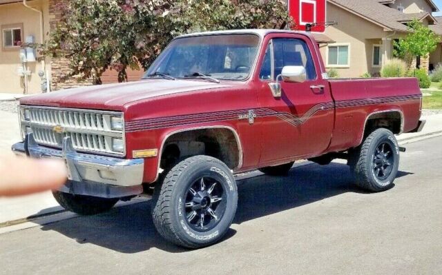 1982 Burgundy Chevrolet C/K Pickup 2500 Standard Cab Pickup