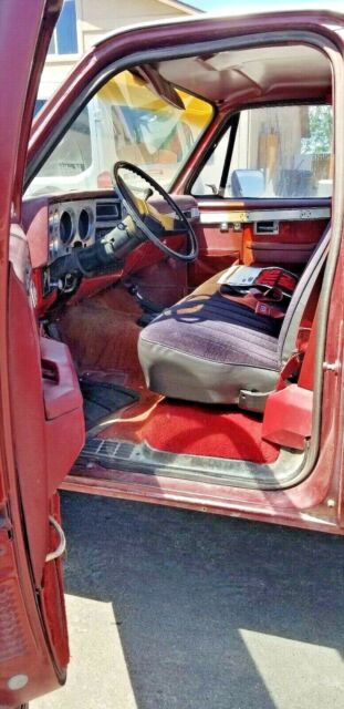 1982 Burgundy Chevrolet C/K Pickup 2500 Standard Cab Pickup
