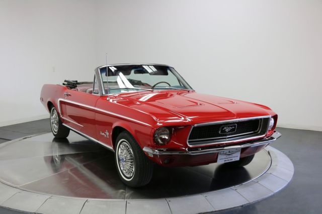 1968 Red Ford Mustang Convertible