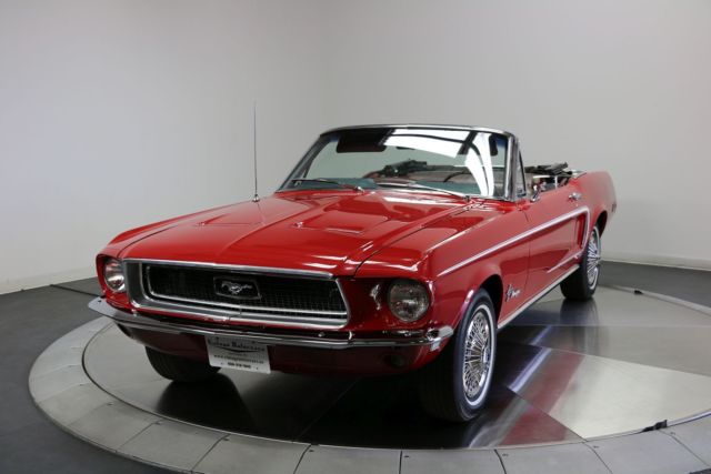 1968 Red Ford Mustang Convertible