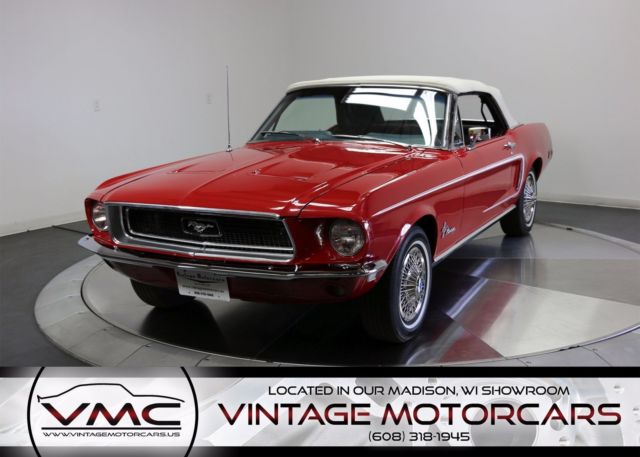 1968 Red Ford Mustang Convertible