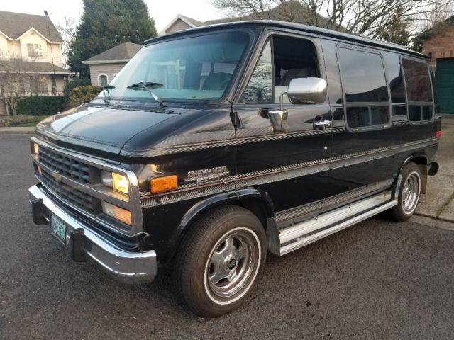 1993 Black Chevrolet G20 Van Standard Passenger Van