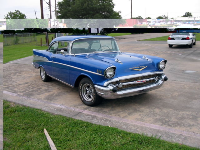 1957 Blue Chevrolet Bel Air/150/210